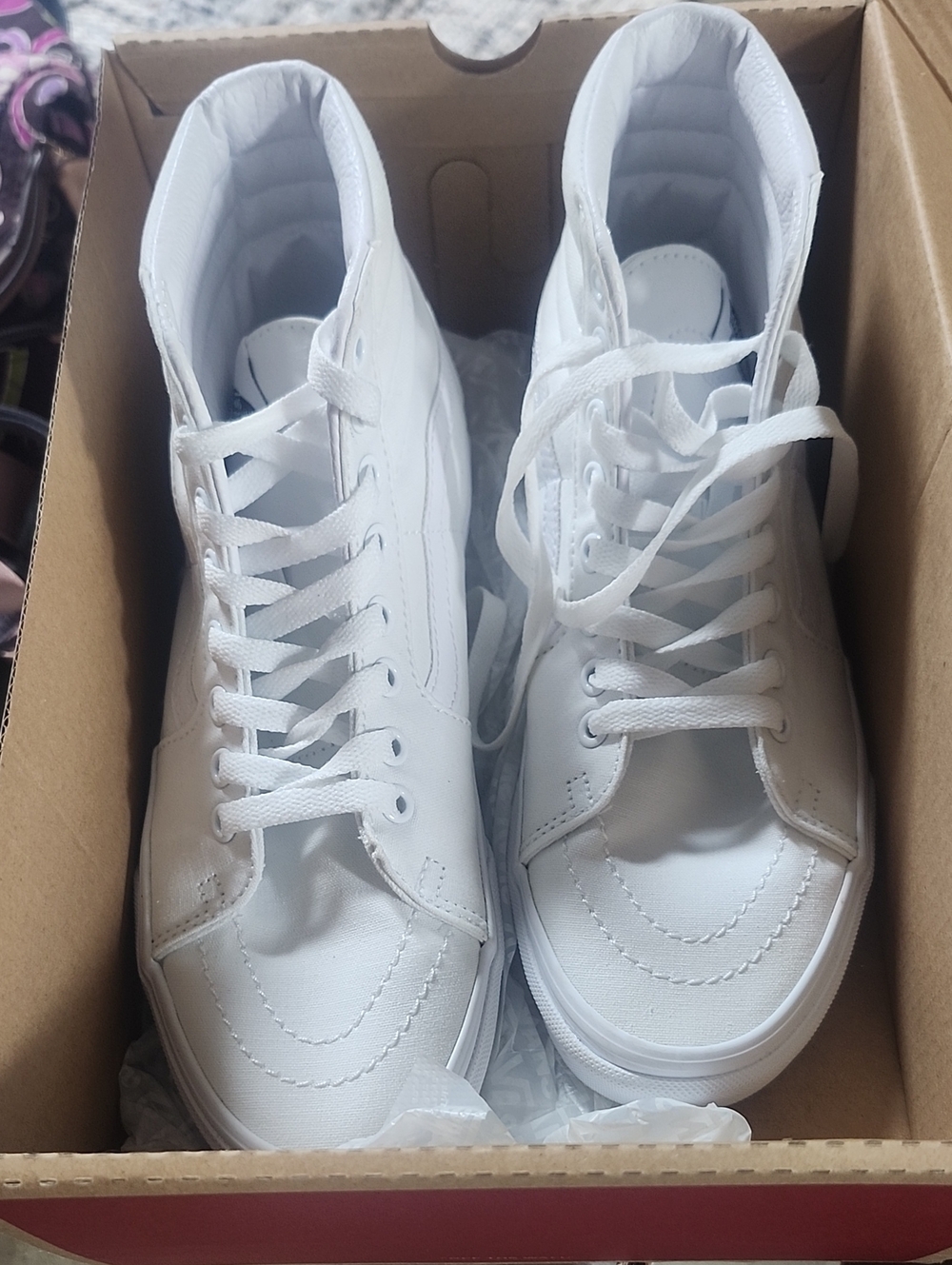 Tru White Hi Top New Vans